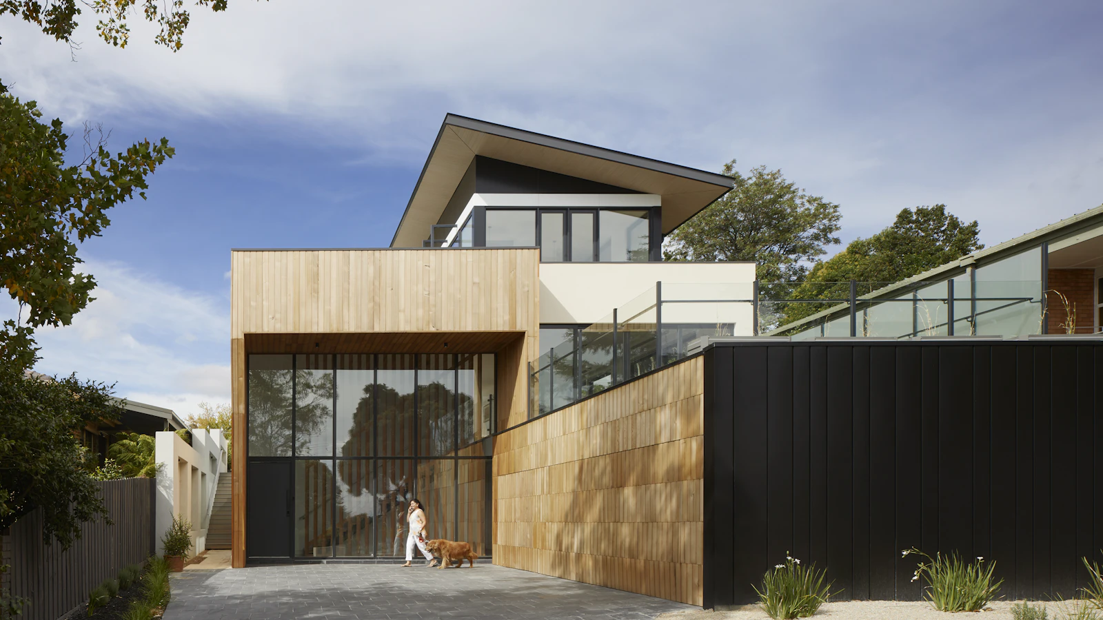 Cedar Court residence with timber facade